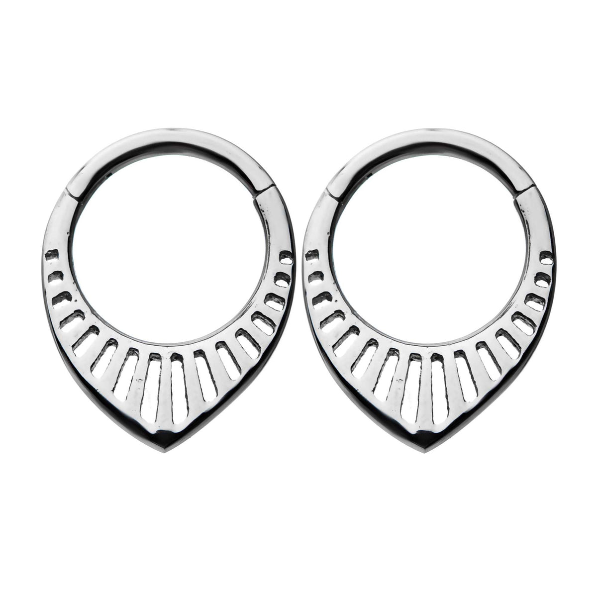 SEAMLESS CLICKER Tear Drop Clicker Hinged Segment Ring sbvsgrh9td61 -Rebel Bod-RebelBod