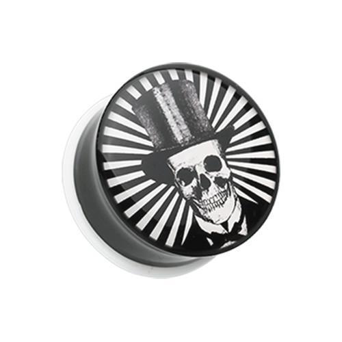 The Depper Skull Single Flared Ear Gauge Plug - 1 Pair