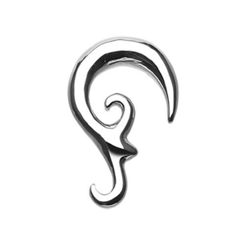 Tapers - Hanging The Pirate&#39;s Hook Steel Ear Gauge Spiral Hanging Taper - 1 Pair -Rebel Bod-RebelBod