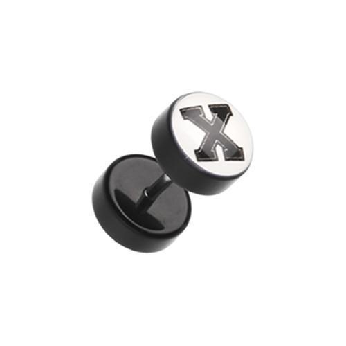 The 'X' Acrylic Fake Plug - 1 Pair