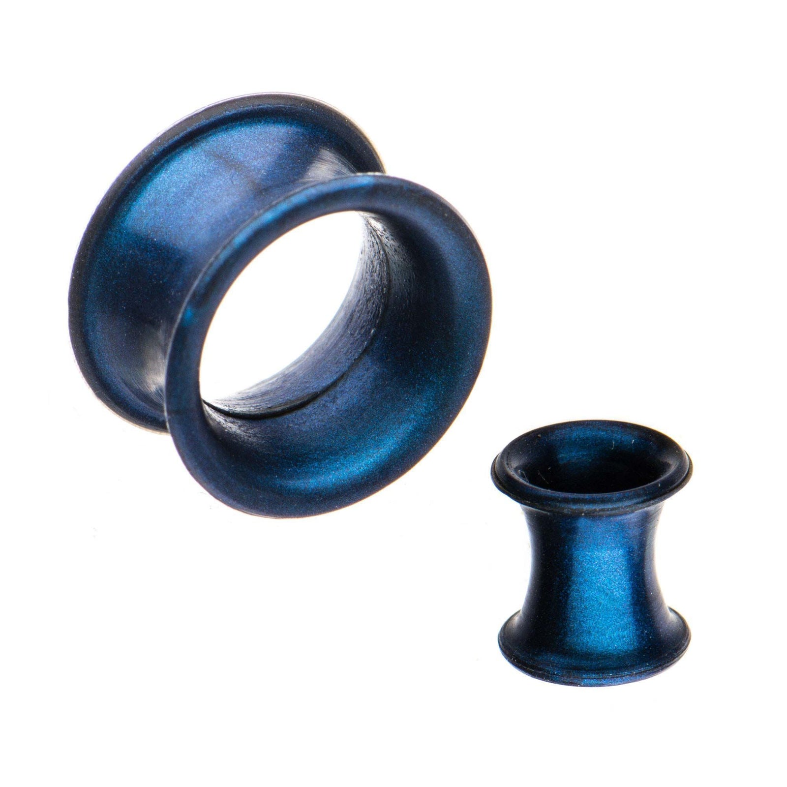 Tunnels - Double Flare Thick Wall Sapphire Blue Silicone Tunnel Plugs - 1 Pair  sbvpslhl3prb -Rebel Bod-RebelBod