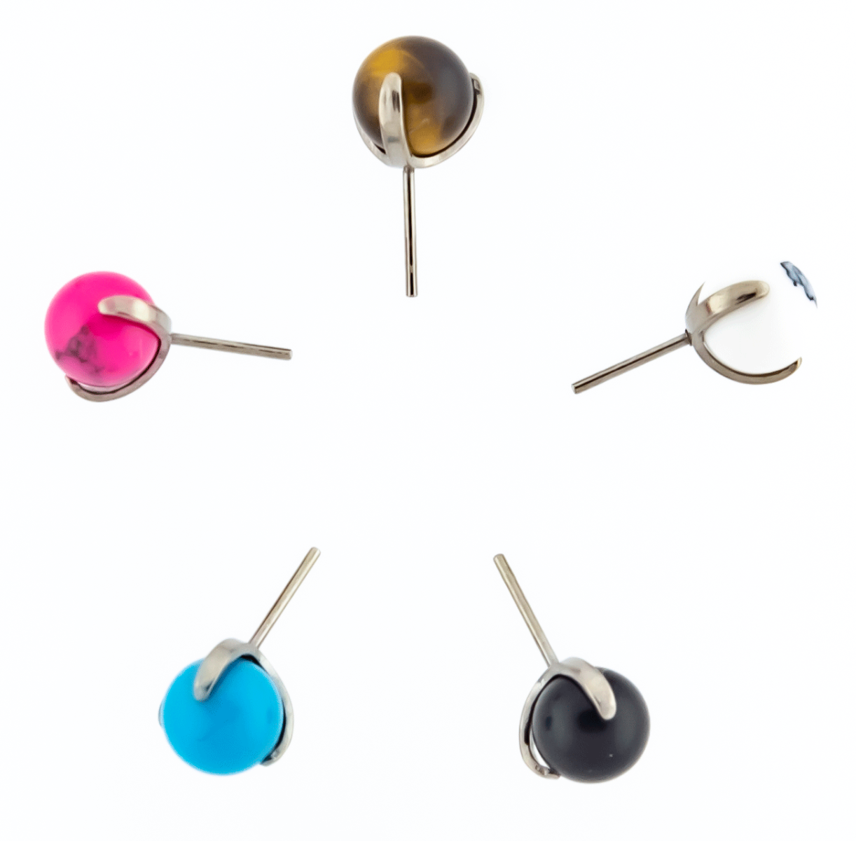 Body Jewelry Parts Threadless Claw Prong Set Cabochon Ball - 1 Piece -Rebel Bod-RebelBod