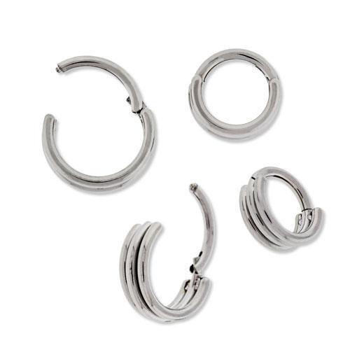 SEAMLESS CLICKER Titanium 3 Ring Hinged Segment Ring Same Size - 1 Piece -Rebel Bod-RebelBod
