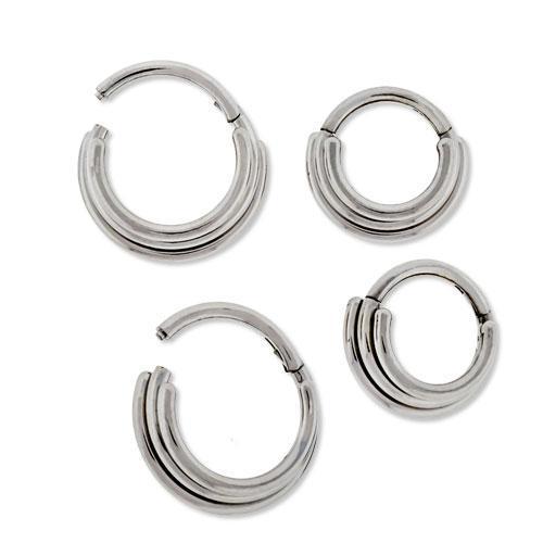 Titanium 3 Ring Hinged Segment Ring Varying Sizes - 1 Piece