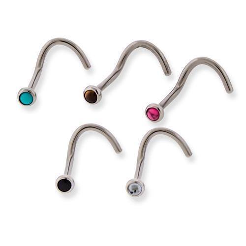 Titanium Cabochon Nose Screw - 1 Piece