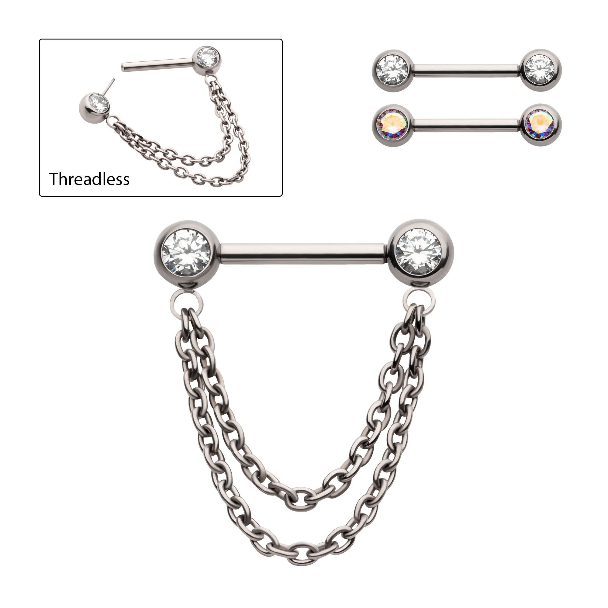 Screw Non-Piercing Fake Piercing Jewelry Nipple ring Adjustable F7R9 -  Walmart.com