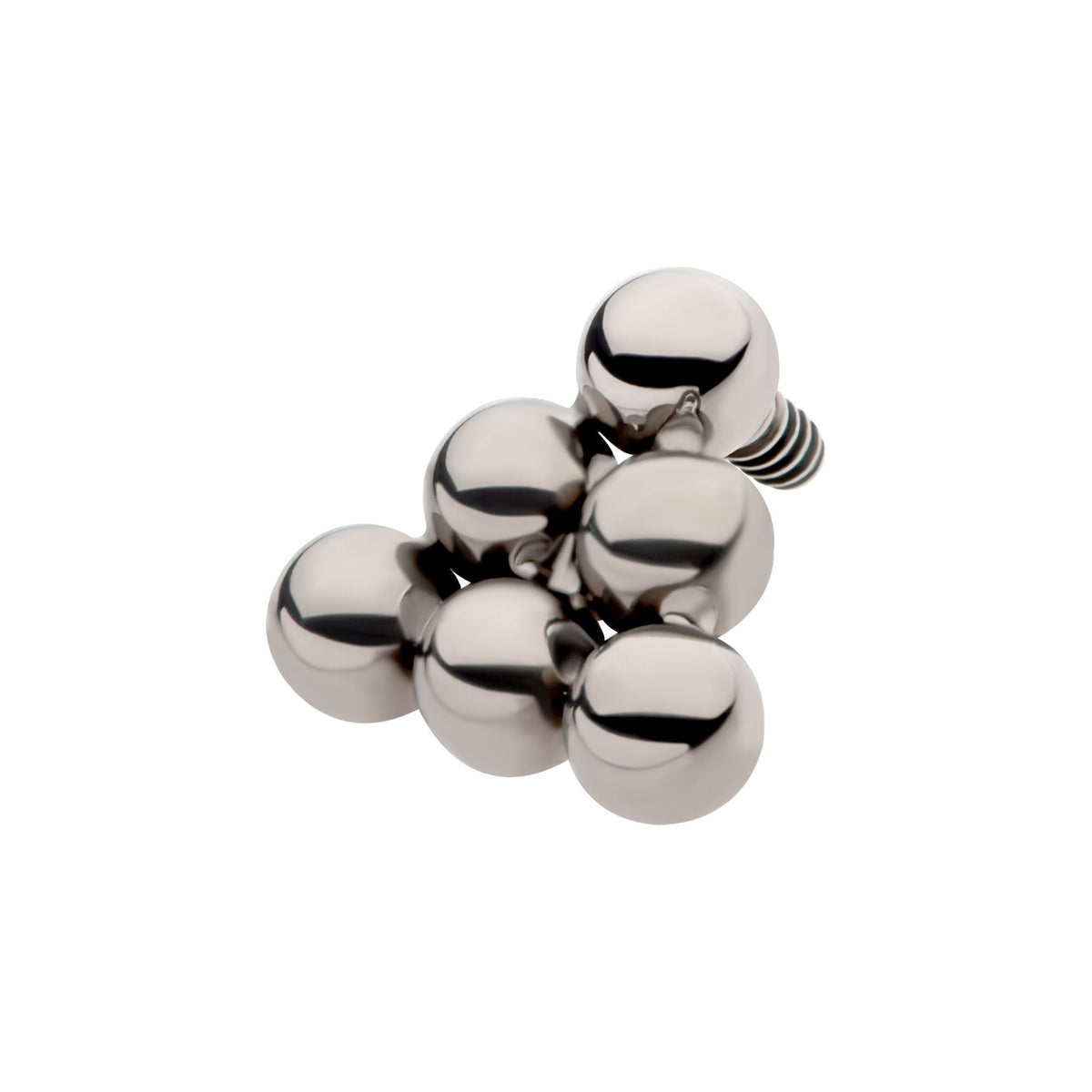 Titanium Internally Threaded 6 Beads Pyramid Shape Top titd801 -Rebel Bod-RebelBod