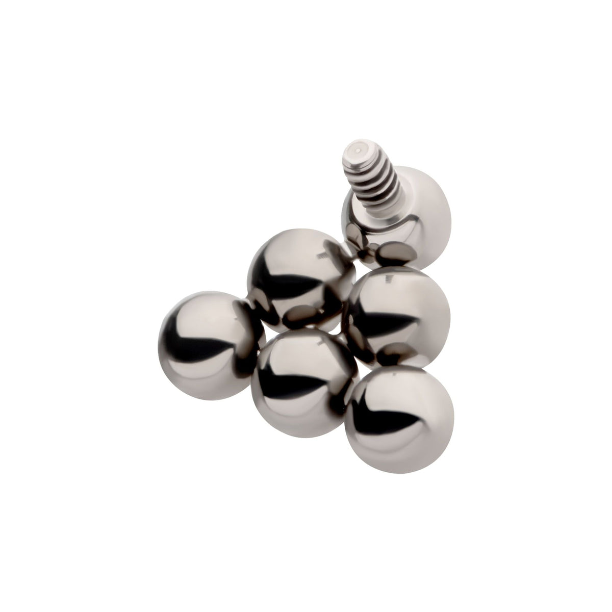Titanium Internally Threaded 6 Beads Pyramid Shape Top titd801 -Rebel Bod-RebelBod