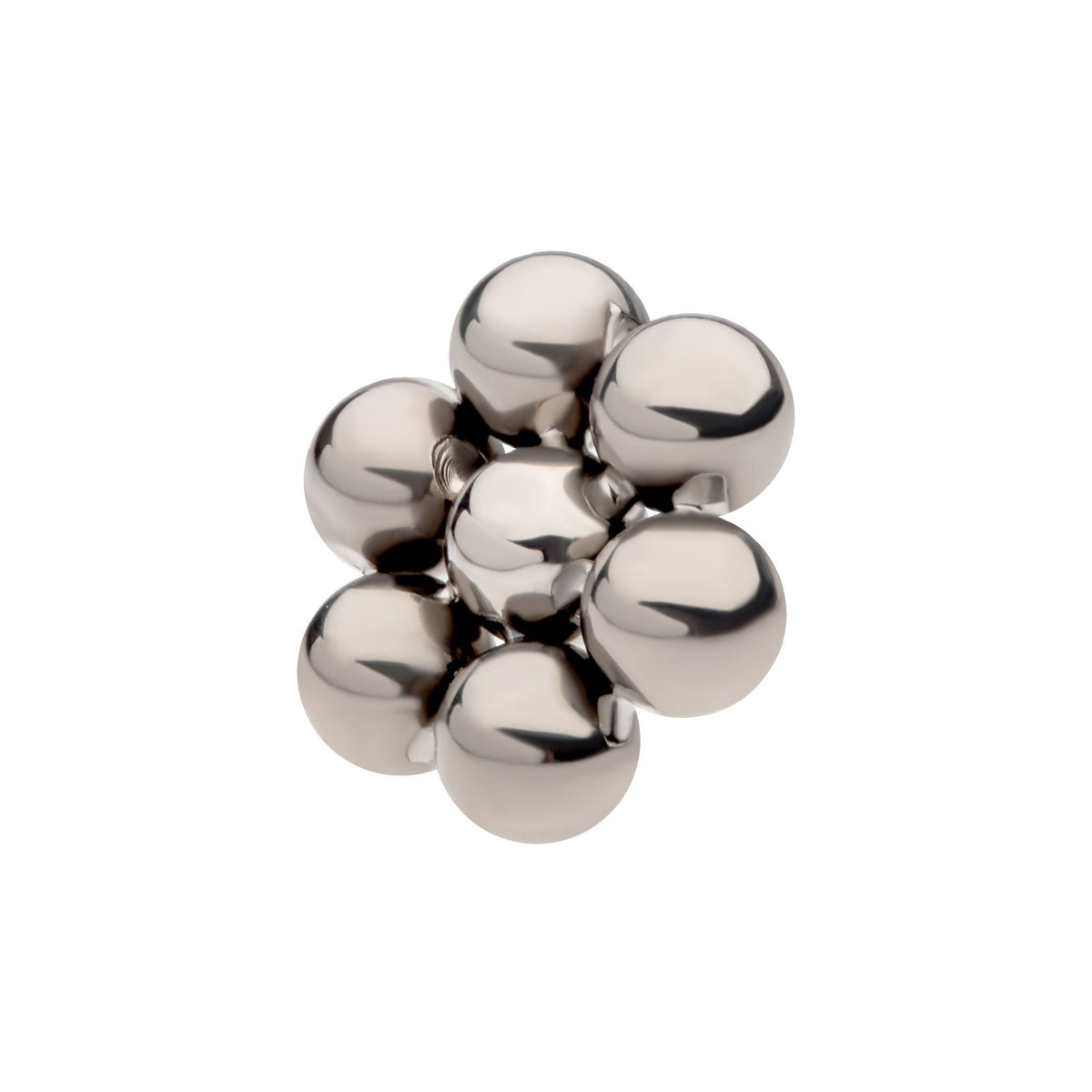 Titanium Internally Threaded 7 Beads Hexagon Shape Top titd802 -Rebel Bod-RebelBod
