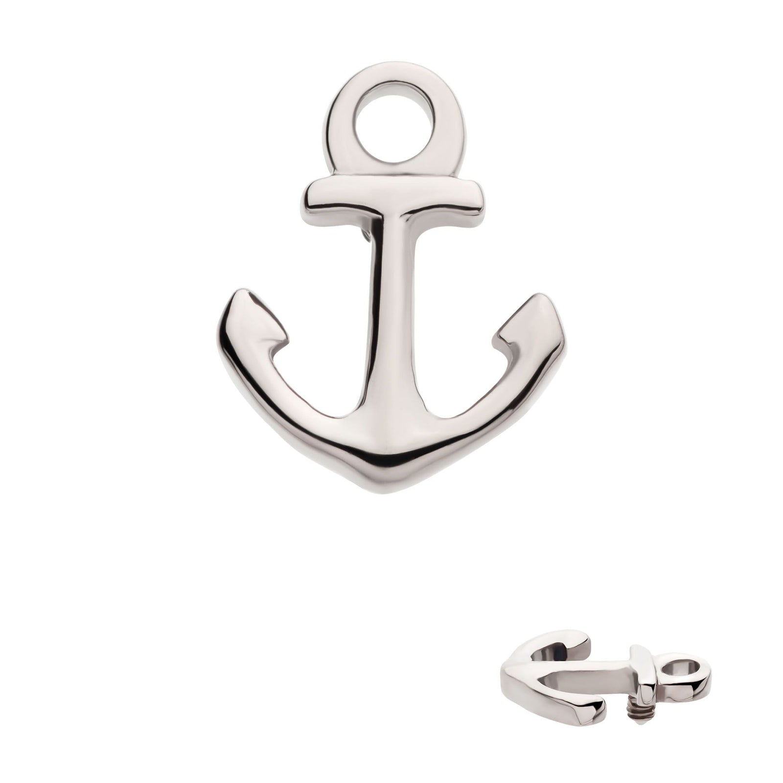 Titanium Internally Threaded Anchor Top titd819 -Rebel Bod-RebelBod