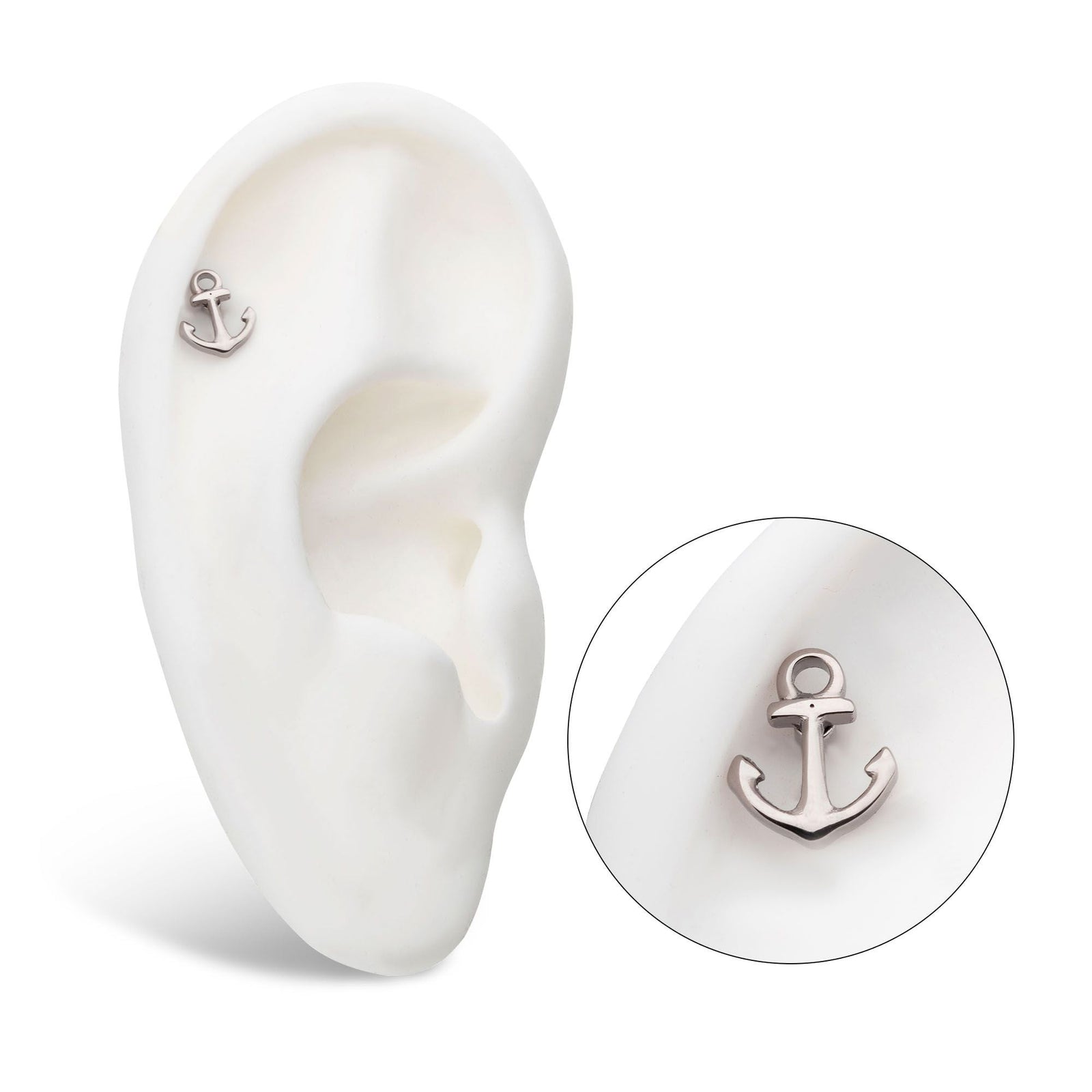 Titanium Internally Threaded Anchor Top titd819 -Rebel Bod-RebelBod