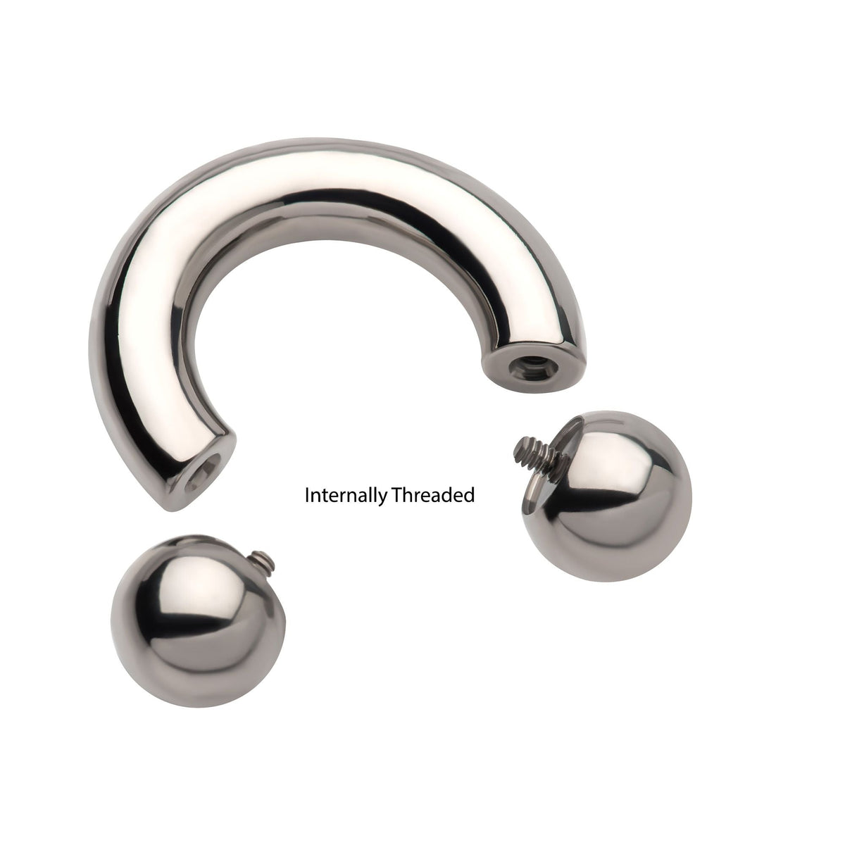 Titanium Internally Threaded Basic Big Gauge Circular Barbell tihib641-8 -Rebel Bod-RebelBod