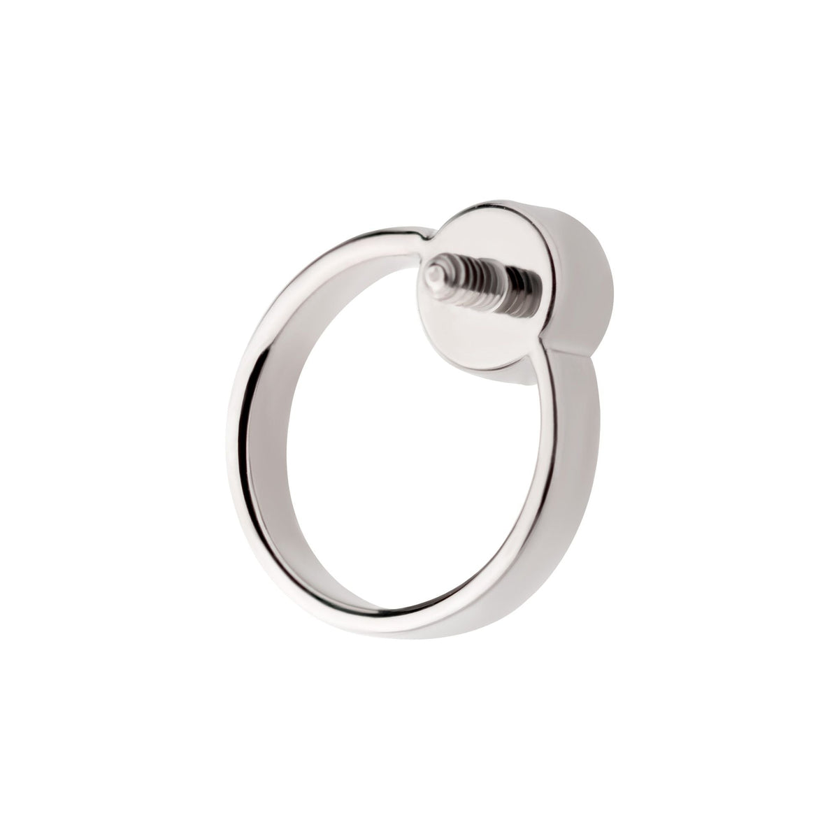 Titanium Internally Threaded Bezel Set CZ Cut Out Circle Top titd815c -Rebel Bod-RebelBod