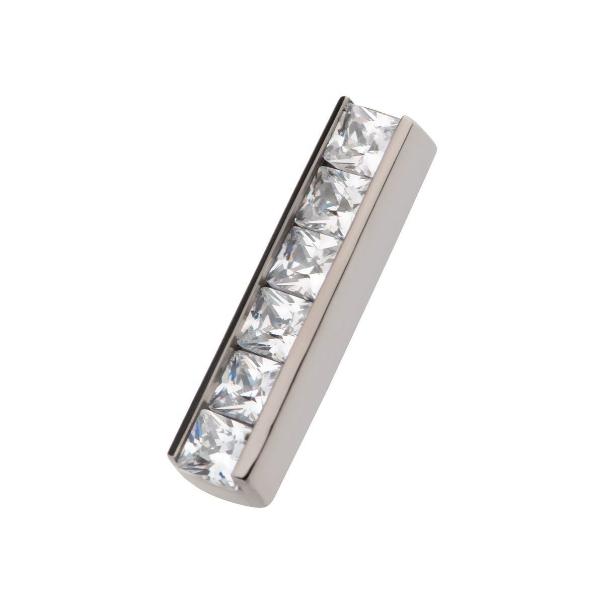 Titanium Internally Threaded CNC Set Clear CZ 6-Cluster Bar Top titd20086 -Rebel Bod-RebelBod