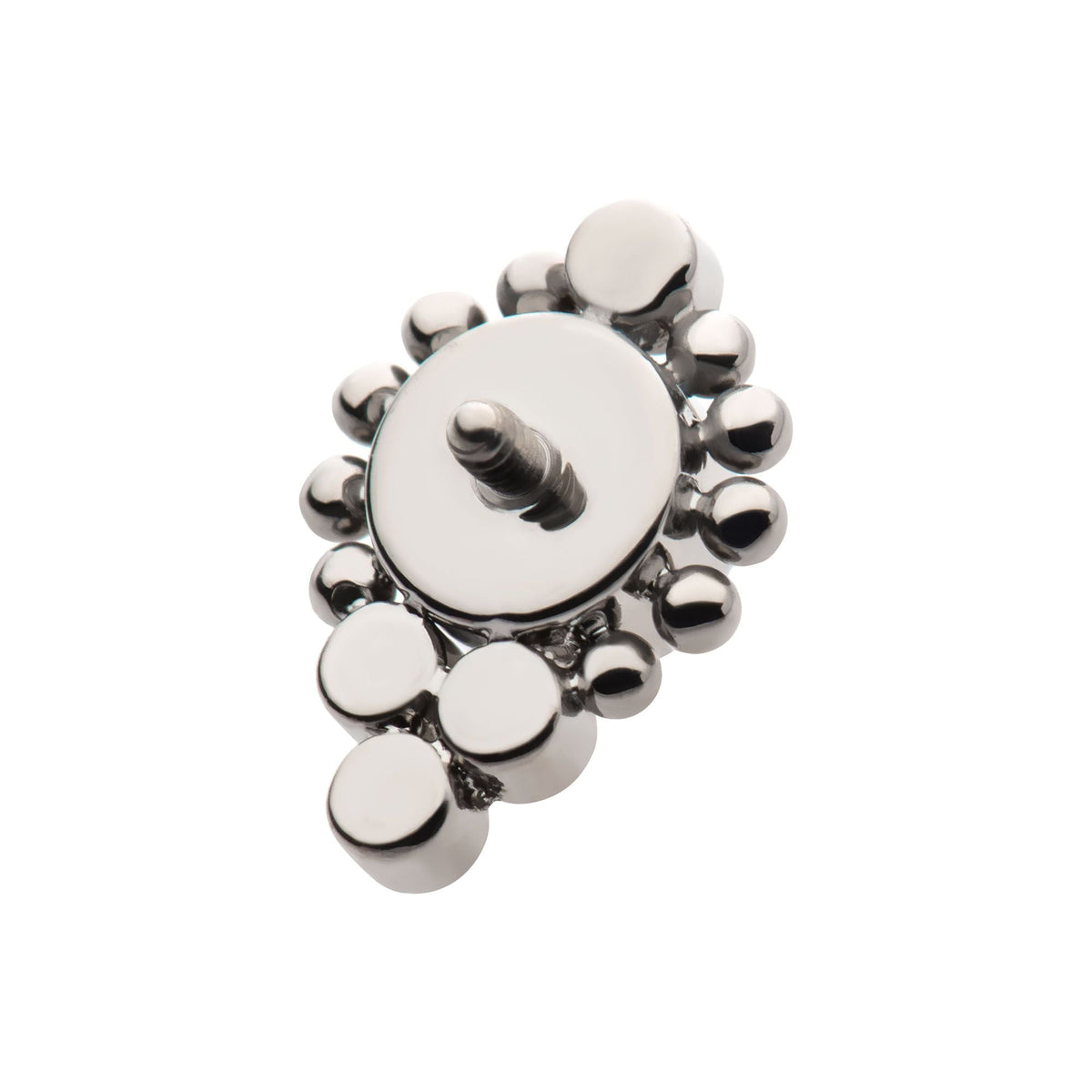 Titanium Internally Threaded CZ/Opal Beaded Cluster Top titd20091c -Rebel Bod-RebelBod