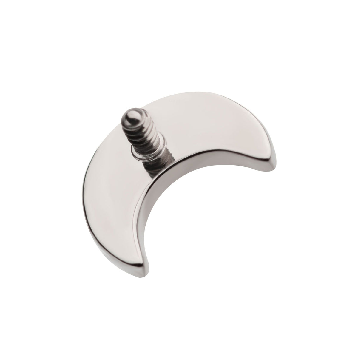 Titanium Internally Threaded Hammered Crescent Moon Top titd59 -Rebel Bod-RebelBod