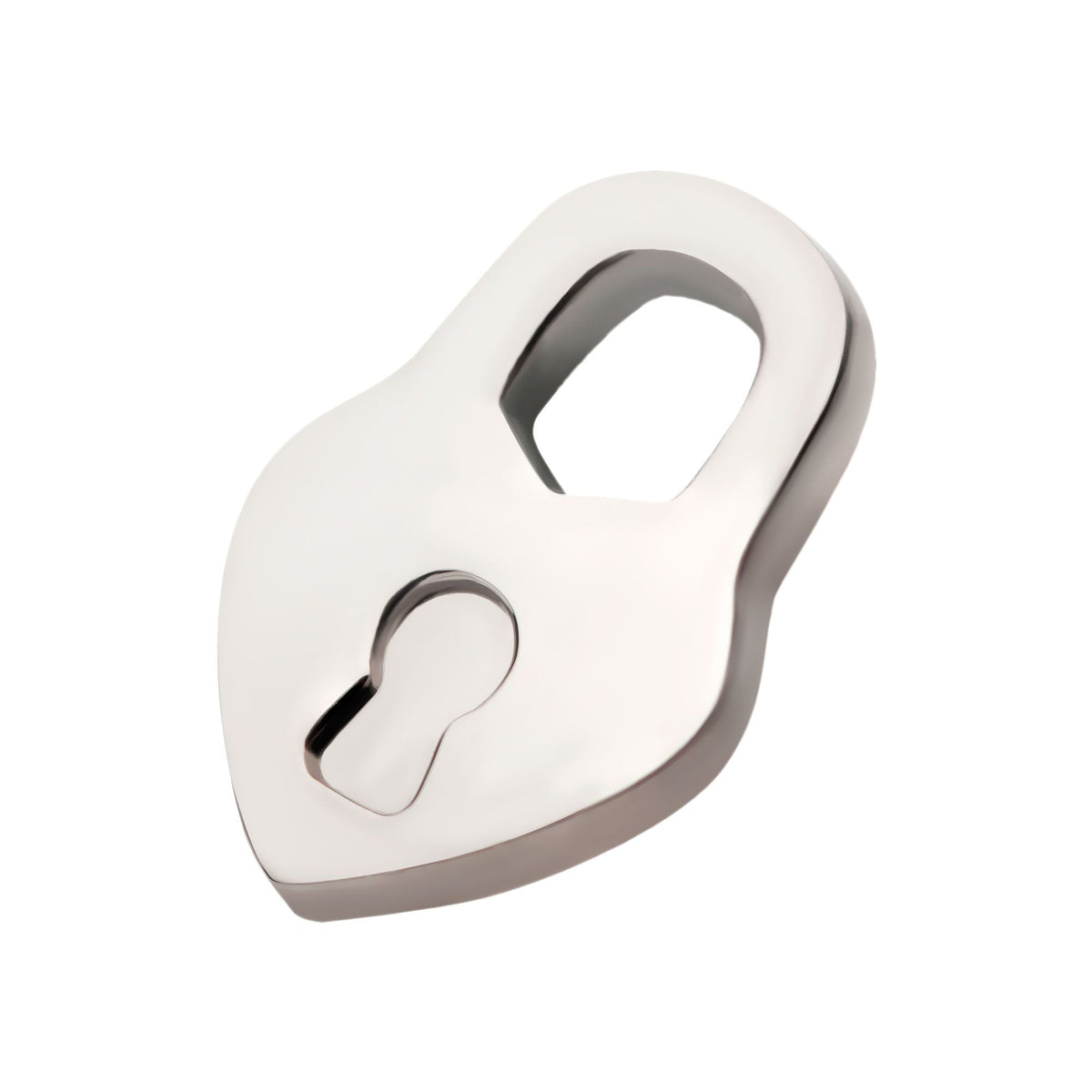 Titanium Internally Threaded Heart Lock Top titd824 -Rebel Bod-RebelBod