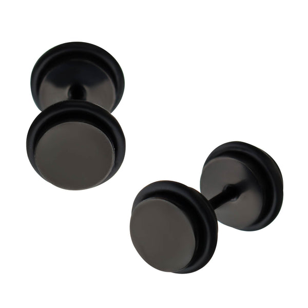 Black Acrylic Tunnels | Ear Gauges | Double Flare | ThePlugCrate