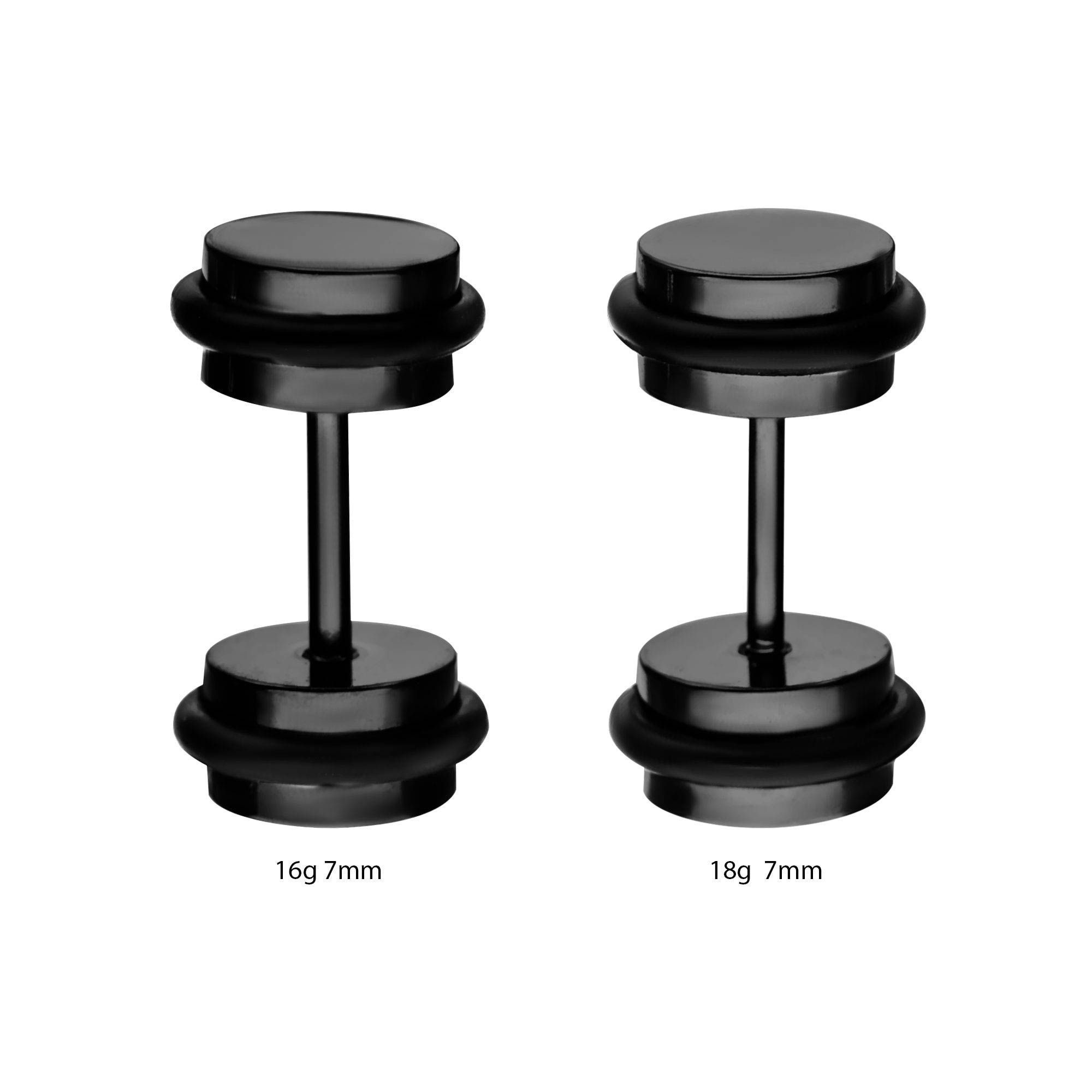 A Pair of Classic American Steel Fake Plug with O-Rings-Red – Dear Mr. Villain A Pair of Classic American Steel Fake Plug with O-Rings-Red – Dear Mr. Villain