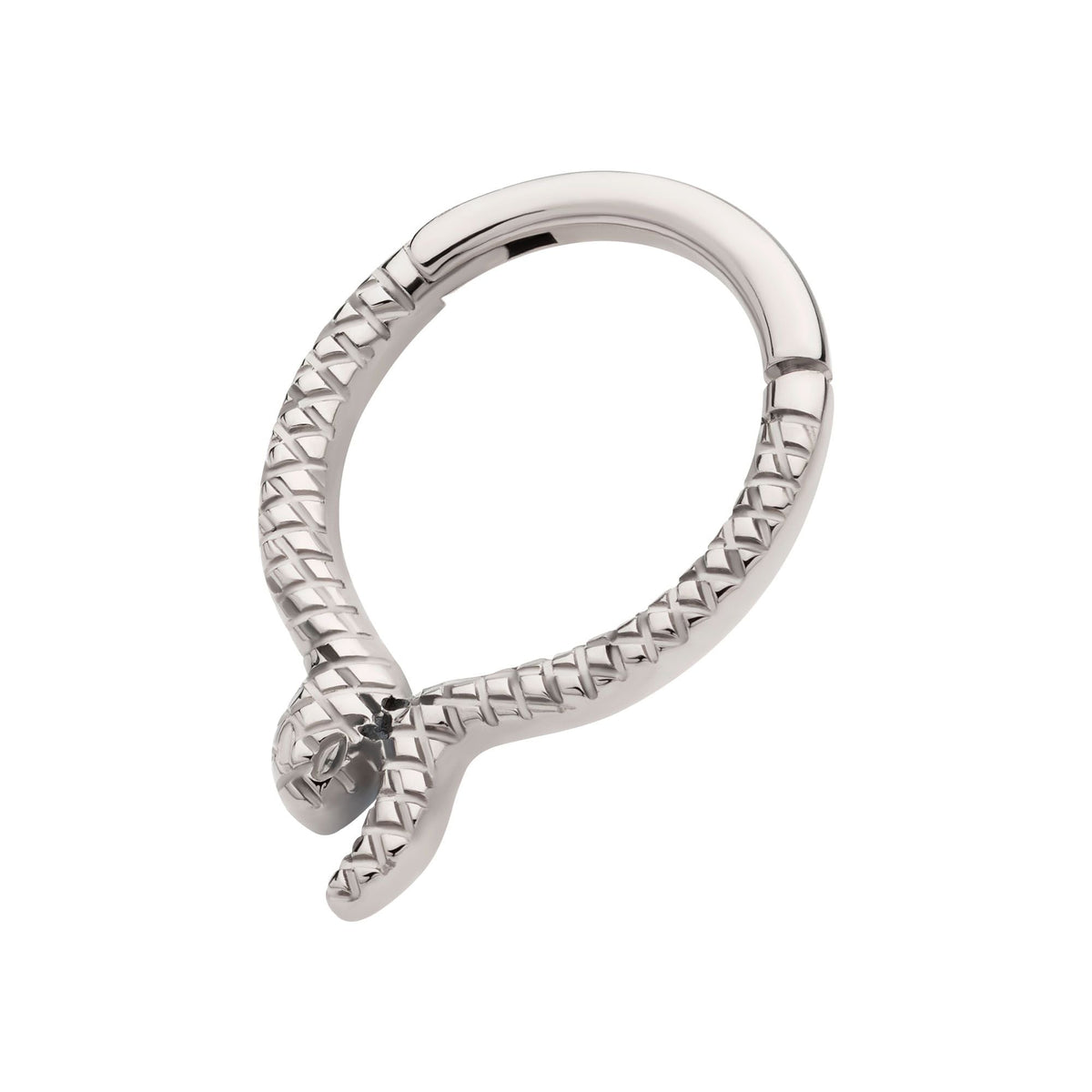 Titanium Snake Front Facing Hinged Segment Clicker tisgrh8961 -Rebel Bod-RebelBod