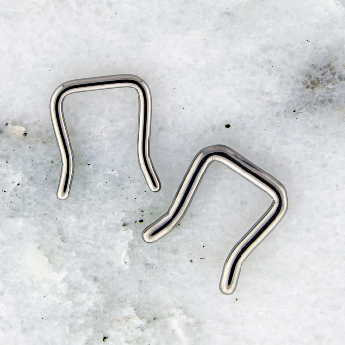 Septum Ring Titanium Staple Septum Retainer - 1 Piece + -Rebel Bod-RebelBod