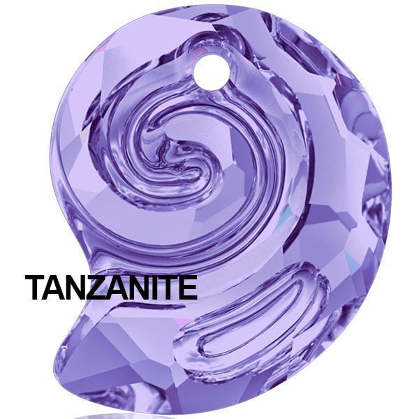 Titanium Swarovski Dangle Belly Ring Sea Snail Pendent Internally Threaded