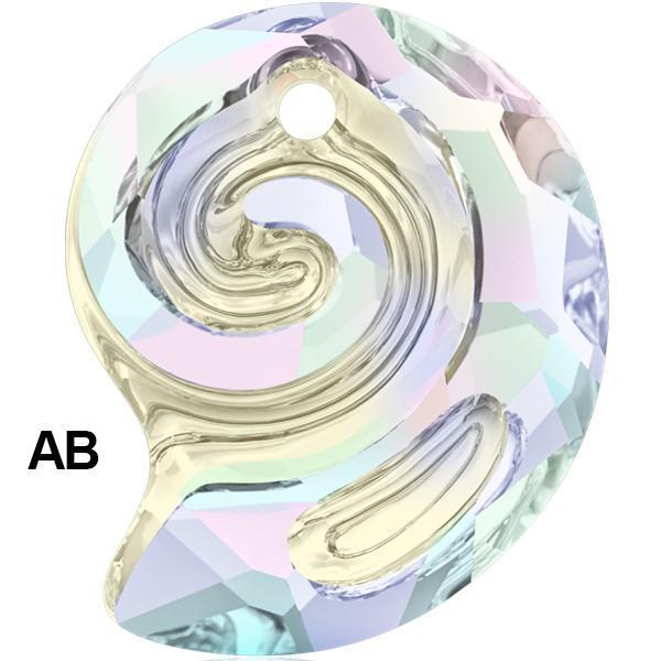 Titanium Swarovski Dangle Belly Ring Sea Snail Pendent Internally Threaded