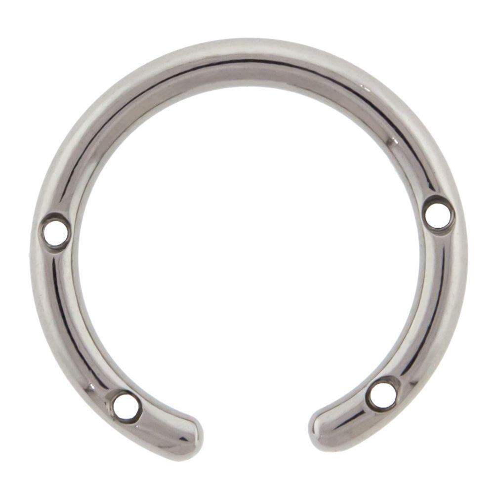 CIRCULAR BARBELL | HORSESHOE Titanium Threaded Hole Captive Ring - 1 Piece -Rebel Bod-RebelBod