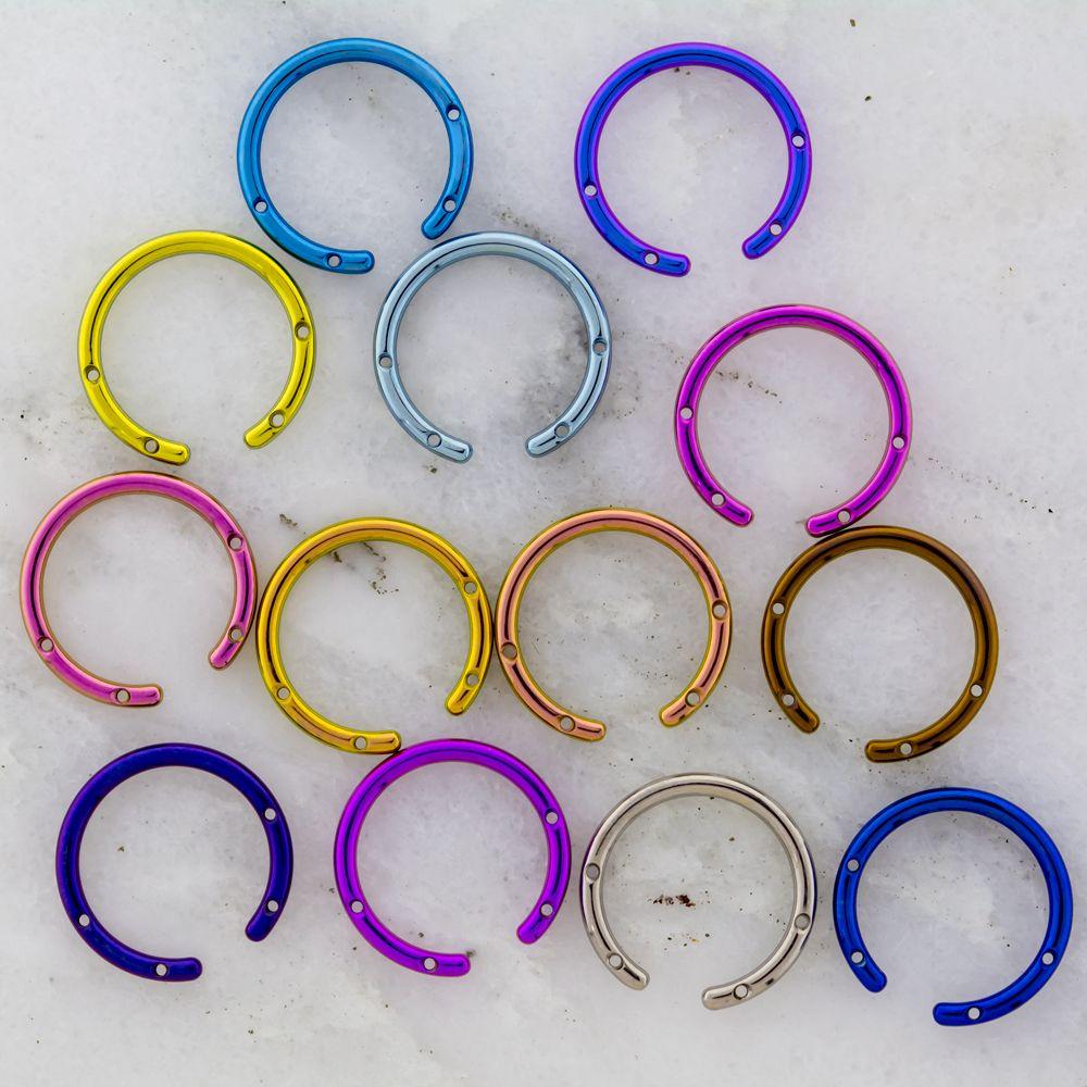 CIRCULAR BARBELL | HORSESHOE Titanium Threaded Hole Captive Ring - 1 Piece + -Rebel Bod-RebelBod
