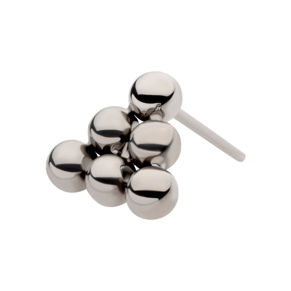 Titanium Threadless 6 Beads Pyramid Shape Top titls801 -Rebel Bod-RebelBod