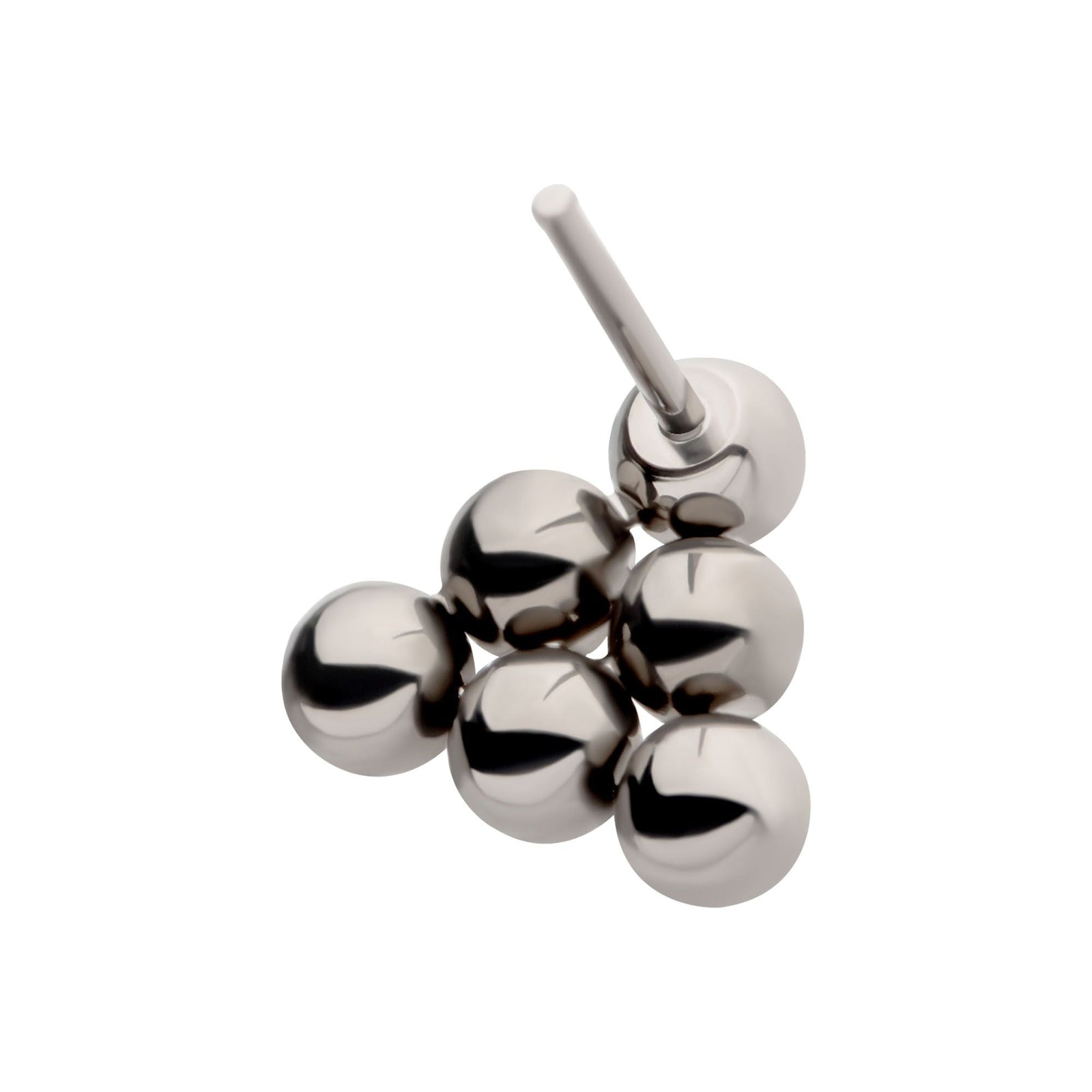 Titanium Threadless 6 Beads Pyramid Shape Top titls801 -Rebel Bod-RebelBod