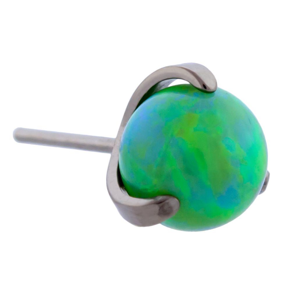 Body Jewelry Parts Titanium Threadless Claw Set Opal Balls - 1 Piece -Rebel Bod-RebelBod