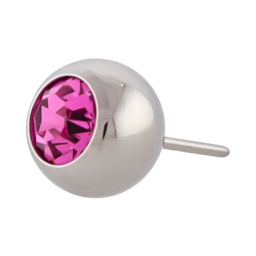 Body Jewelry Parts Titanium Threadless Gem Ball - 1 Piece #SPLT -Rebel Bod-RebelBod