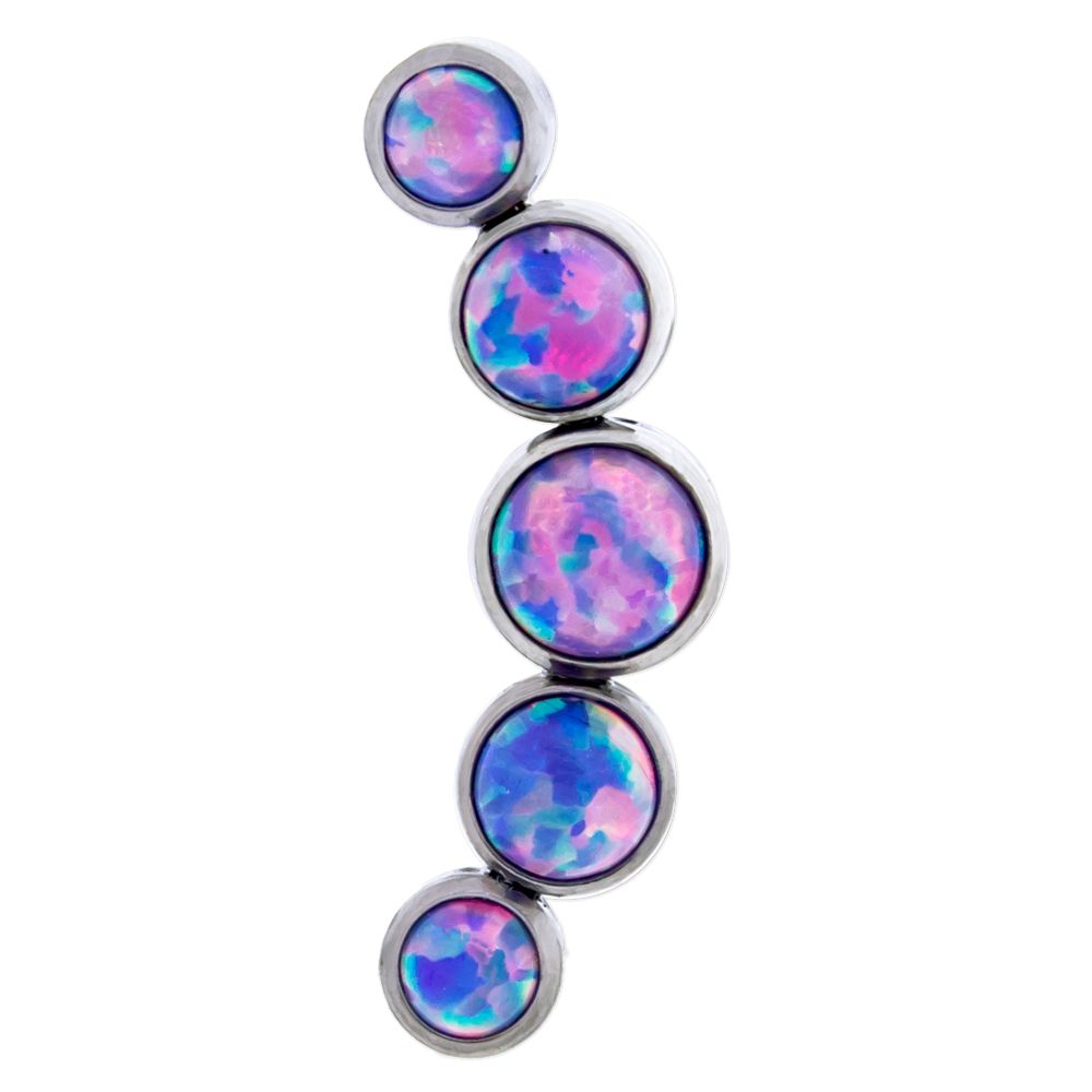 Body Jewelry Parts Titanium Threadless Opal Crecent Cluster - 1 Piece -Rebel Bod-RebelBod