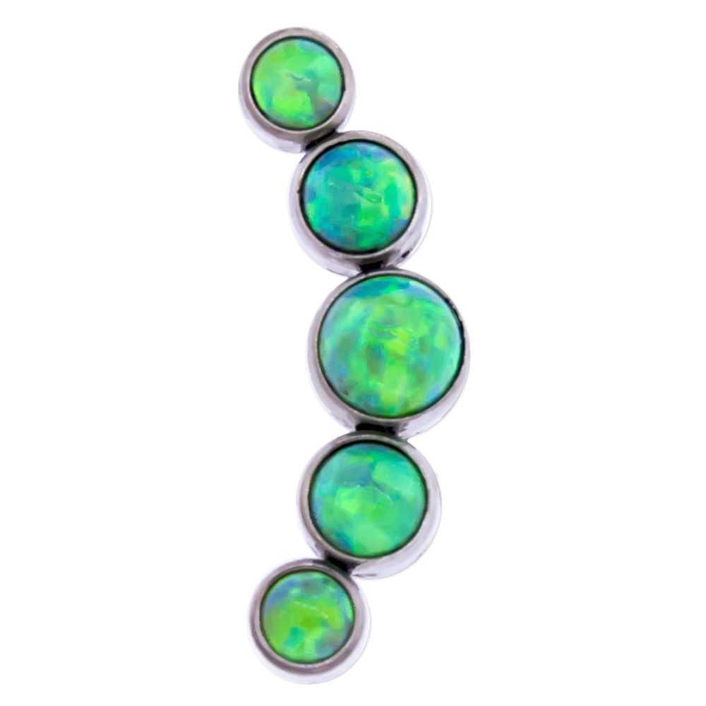 Body Jewelry Parts Titanium Threadless Opal Crecent Cluster - 1 Piece -Rebel Bod-RebelBod