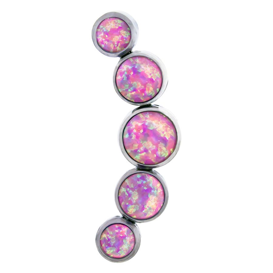 Body Jewelry Parts Titanium Threadless Opal Crecent Cluster - 1 Piece -Rebel Bod-RebelBod