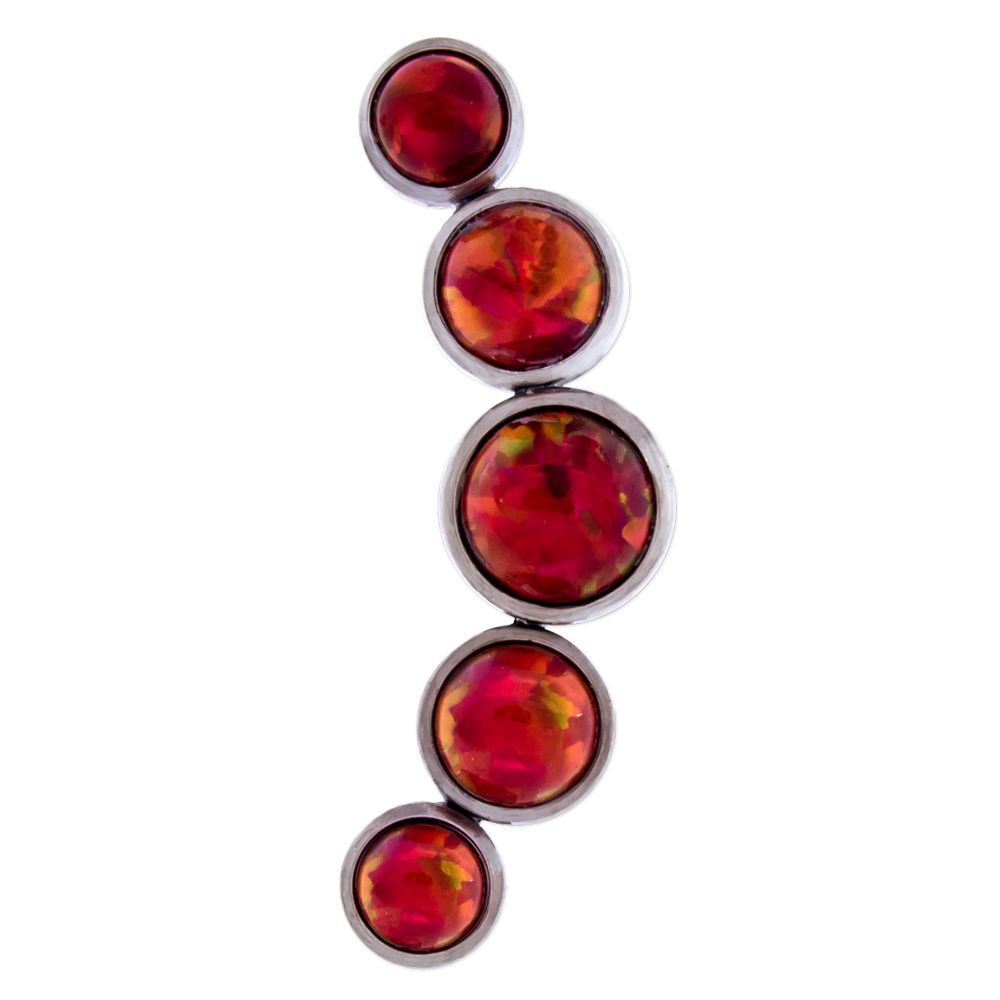 Body Jewelry Parts Titanium Threadless Opal Crecent Cluster - 1 Piece -Rebel Bod-RebelBod