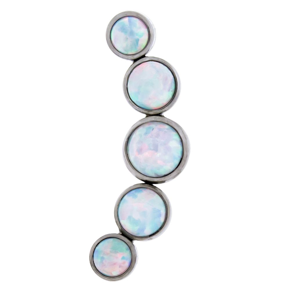 Body Jewelry Parts Titanium Threadless Opal Crecent Cluster - 1 Piece -Rebel Bod-RebelBod