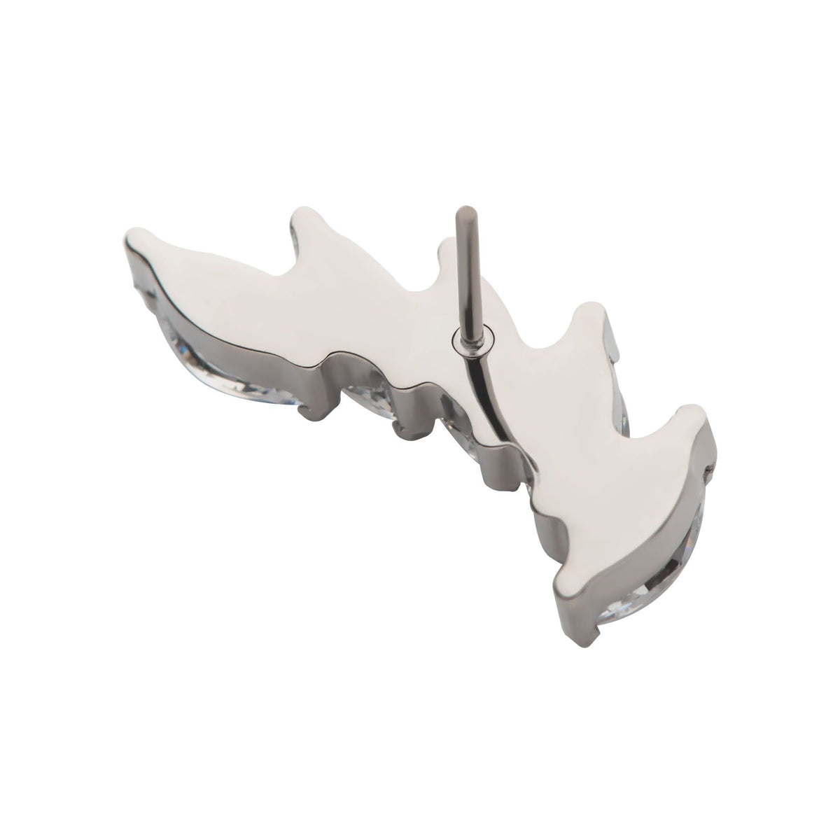 Titanium Threadless Prong Set Marquise 5 Gem Curved Fan Top titls800 -Rebel Bod-RebelBod