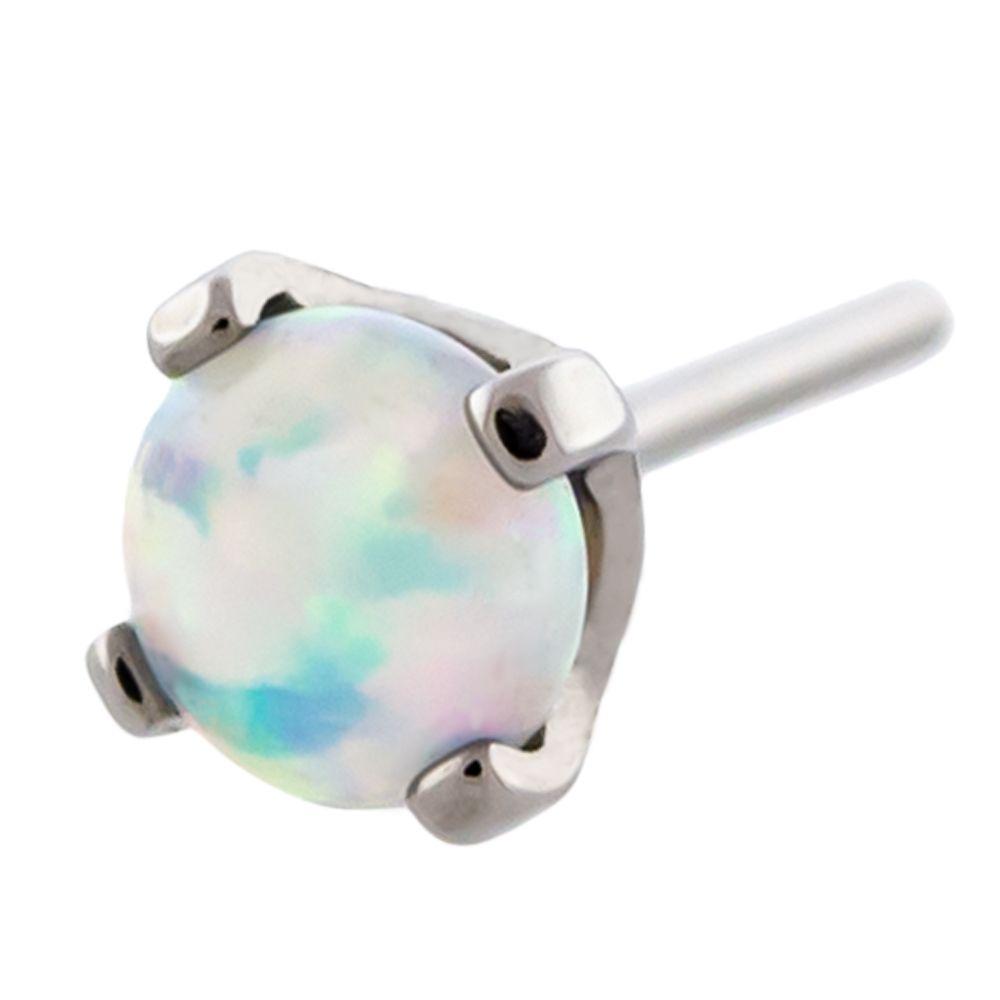 Body Jewelry Parts Titanium Threadless Prong Set Opal Head - 1 Piece -Rebel Bod-RebelBod