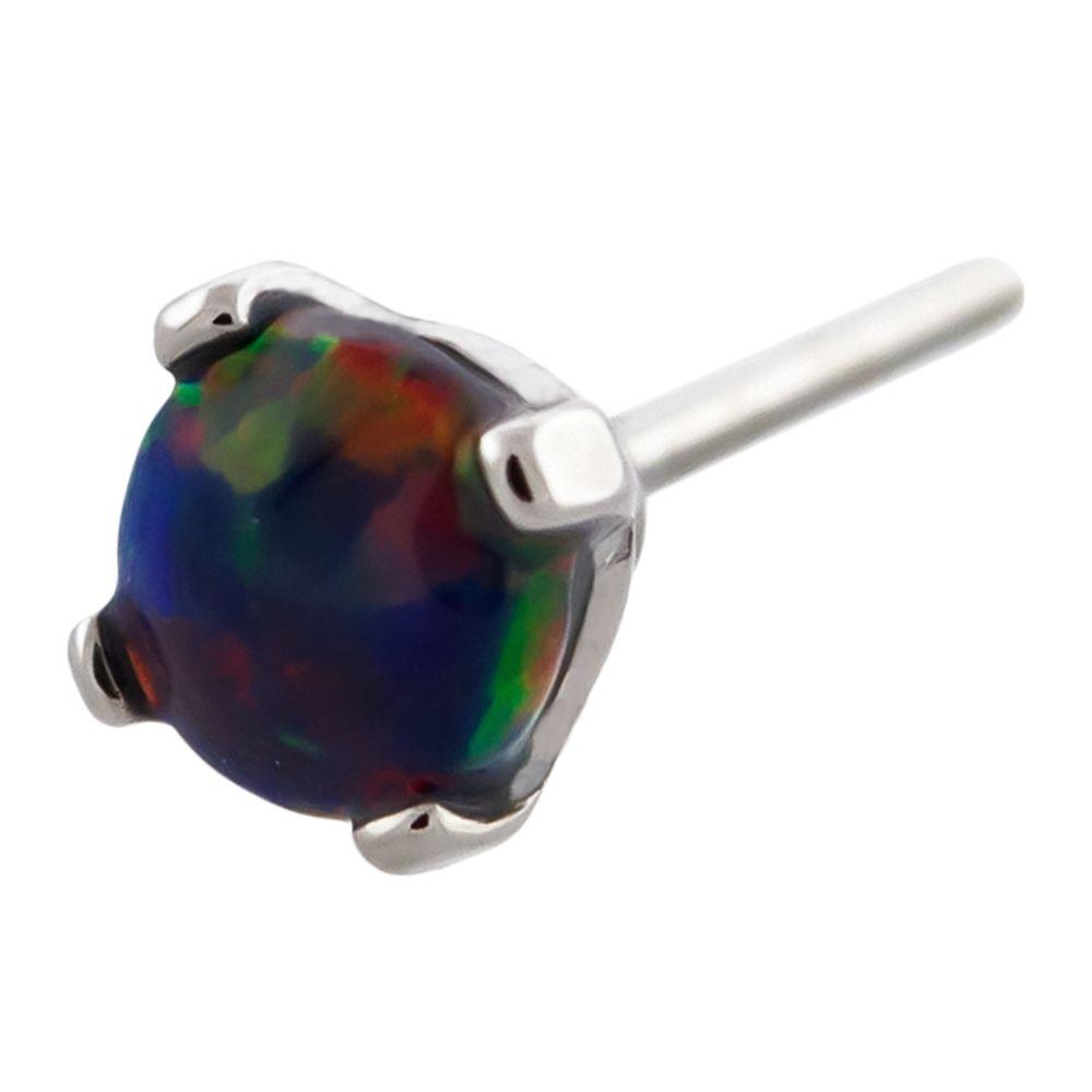 Body Jewelry Parts Titanium Threadless Prong Set Opal Head - 1 Piece -Rebel Bod-RebelBod