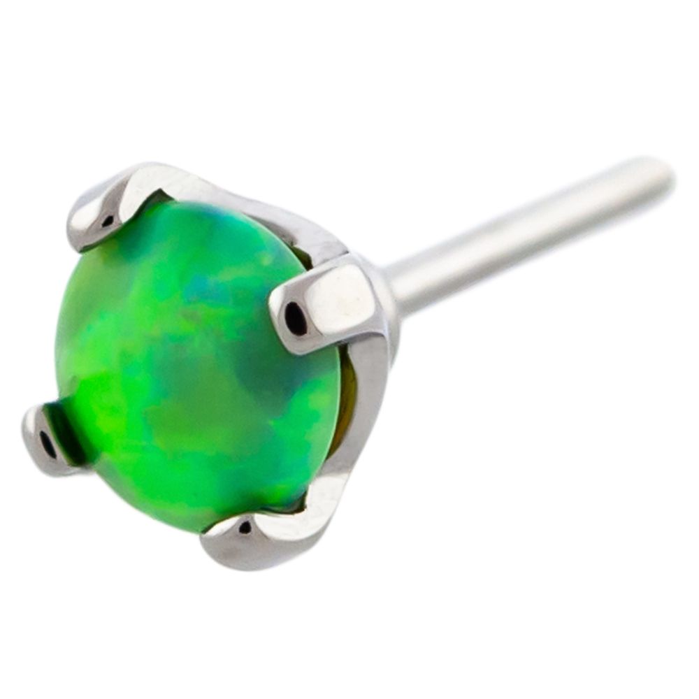 Body Jewelry Parts Titanium Threadless Prong Set Opal Head - 1 Piece -Rebel Bod-RebelBod