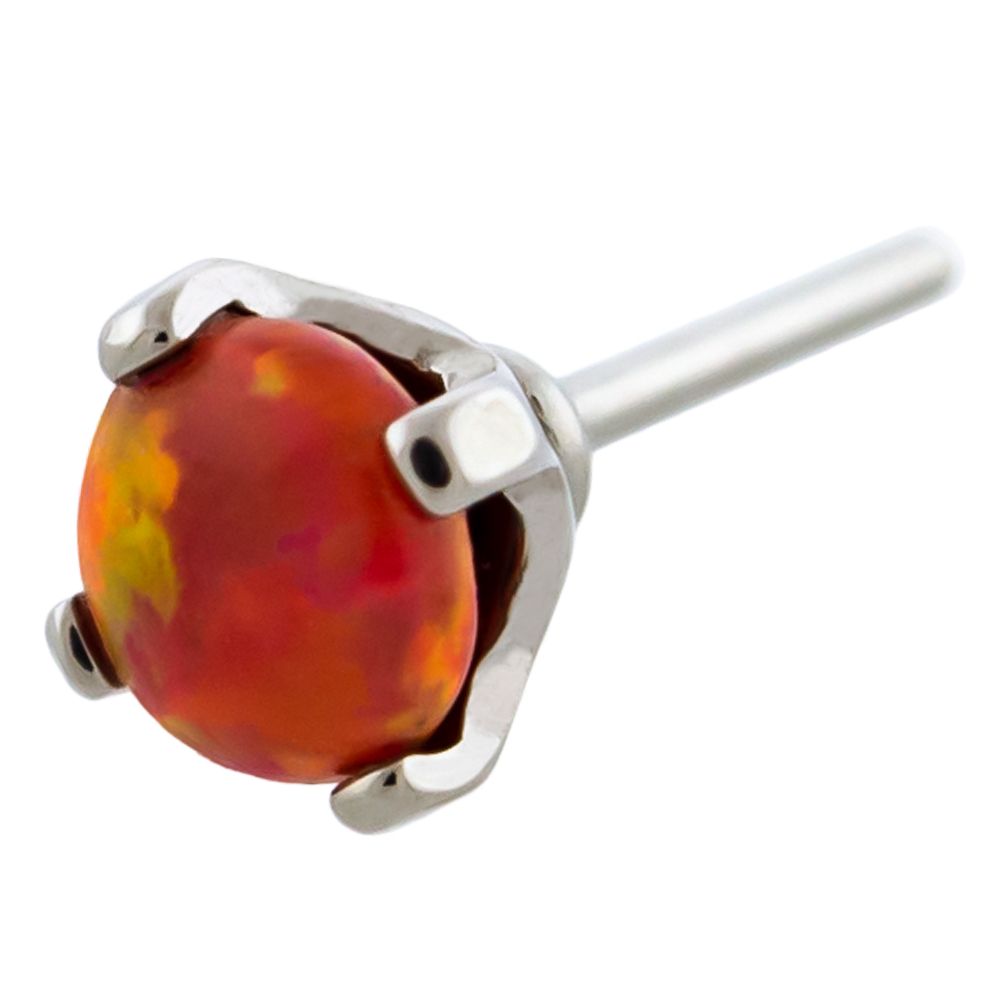 Body Jewelry Parts Titanium Threadless Prong Set Opal Head - 1 Piece -Rebel Bod-RebelBod