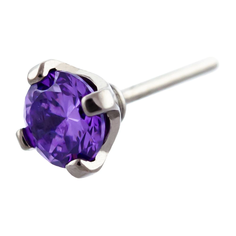 Body Jewelry Parts Titanium Threadless Round Gem Replacement Head - 1 Piece -Rebel Bod-RebelBod