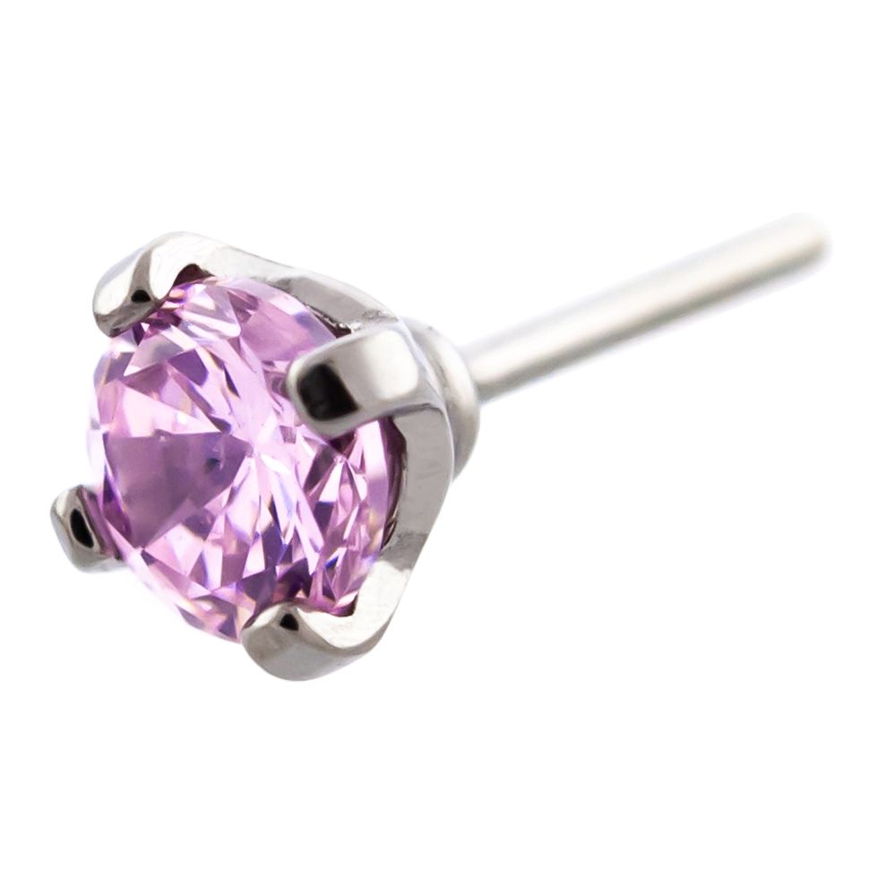 Body Jewelry Parts Titanium Threadless Round Gem Replacement Head - 1 Piece -Rebel Bod-RebelBod