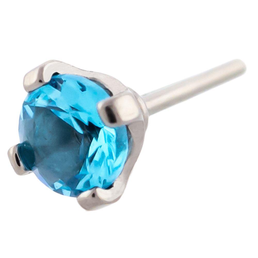 Body Jewelry Parts Titanium Threadless Round Gem Replacement Head - 1 Piece -Rebel Bod-RebelBod