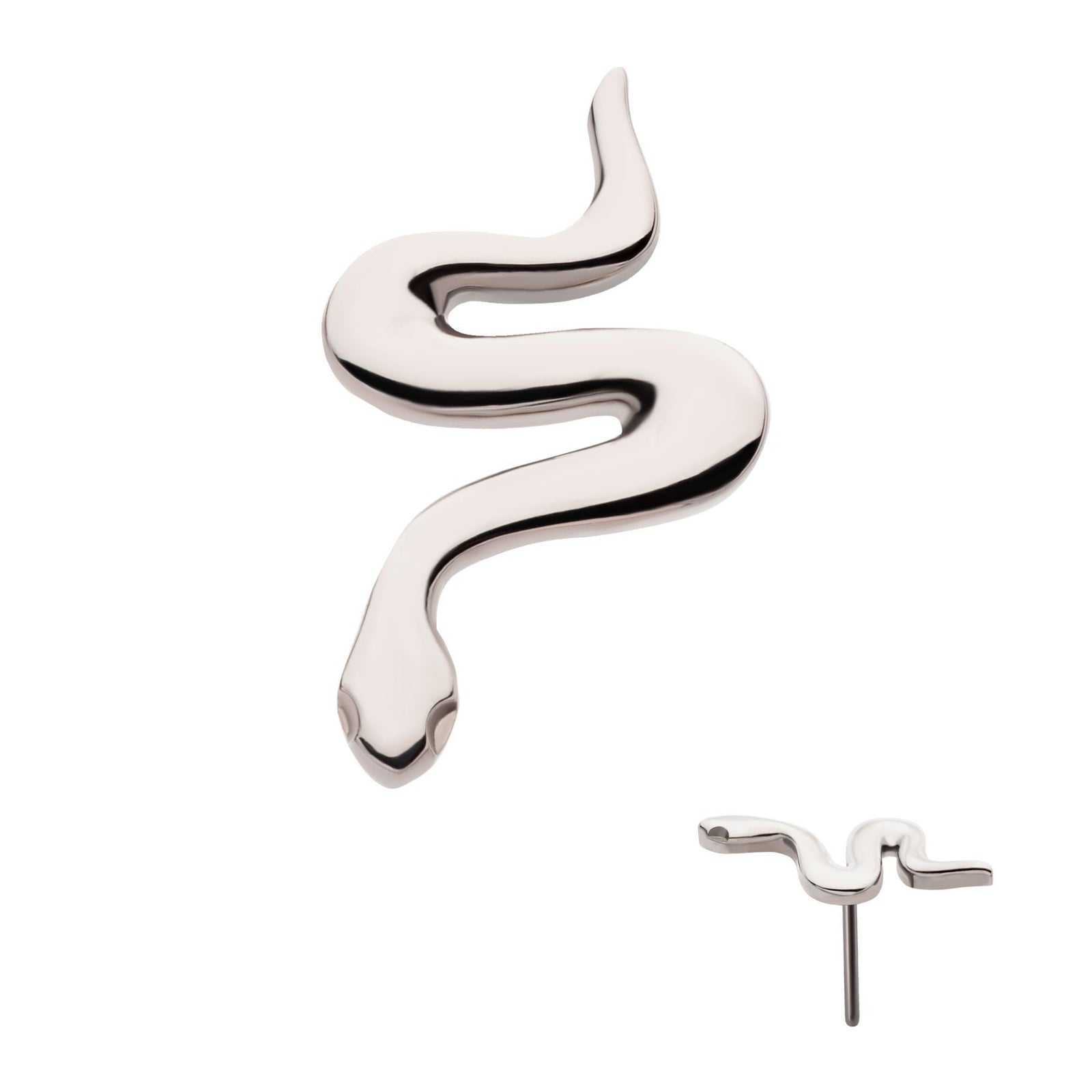 Titanium Threadless Snake Top titls821 -Rebel Bod-RebelBod