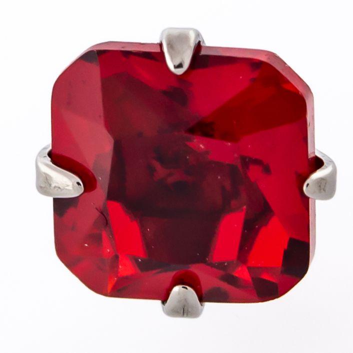 Body Jewelry Parts Titanium Threadless Square Radiant Gem Heads - 1 Piece -Rebel Bod-RebelBod