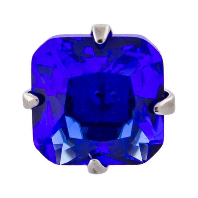 Body Jewelry Parts Titanium Threadless Square Radiant Gem Heads - 1 Piece -Rebel Bod-RebelBod