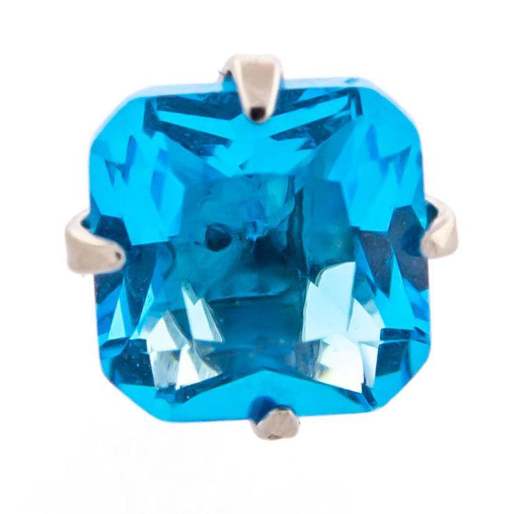 Body Jewelry Parts Titanium Threadless Square Radiant Gem Heads - 1 Piece -Rebel Bod-RebelBod